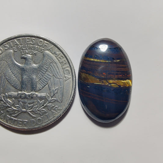 Iron Tiger gemstone cabochon - natural crystal healing stone for jewelry making by Gemivra