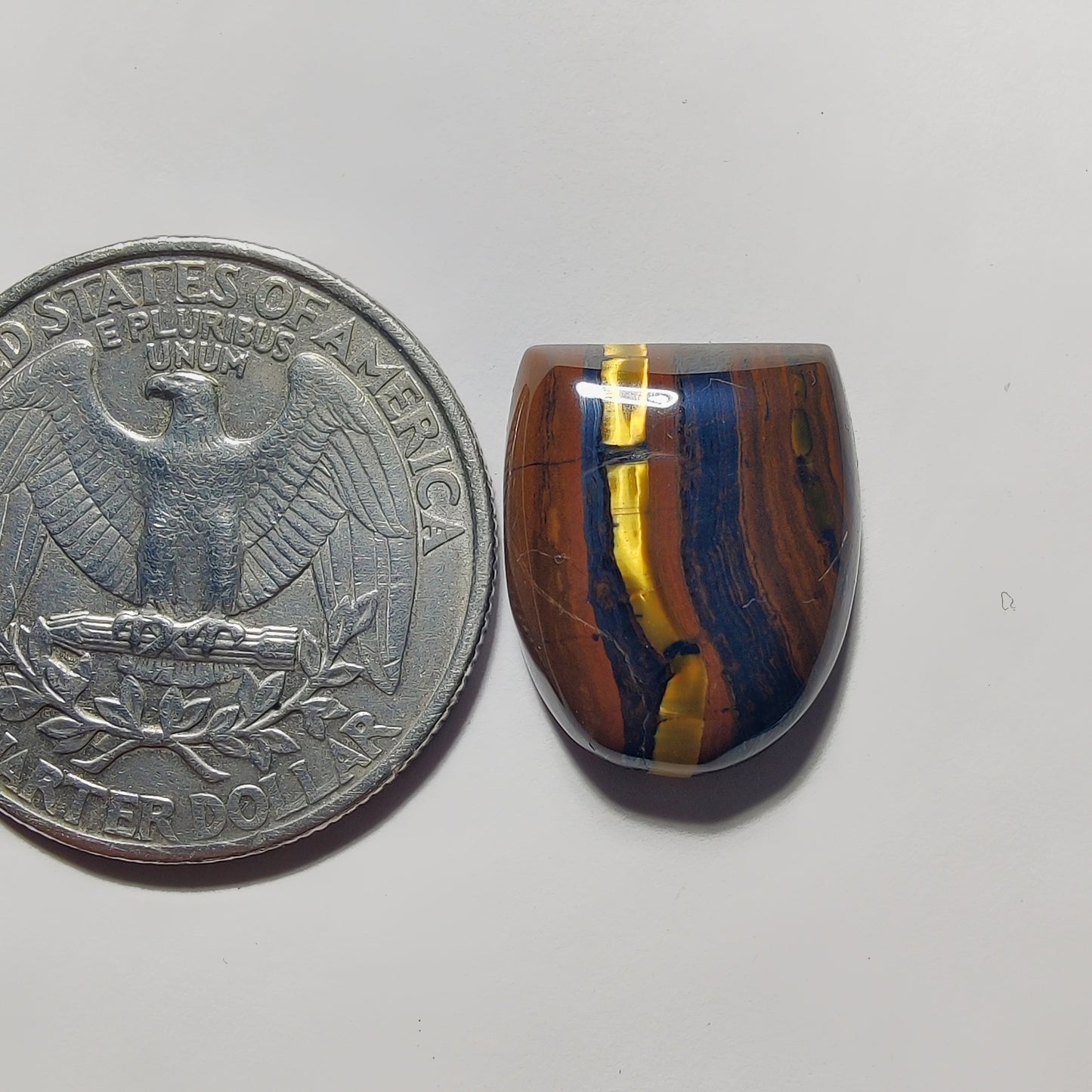Iron Tiger gemstone cabochon - natural crystal healing stone for jewelry making by Gemivra