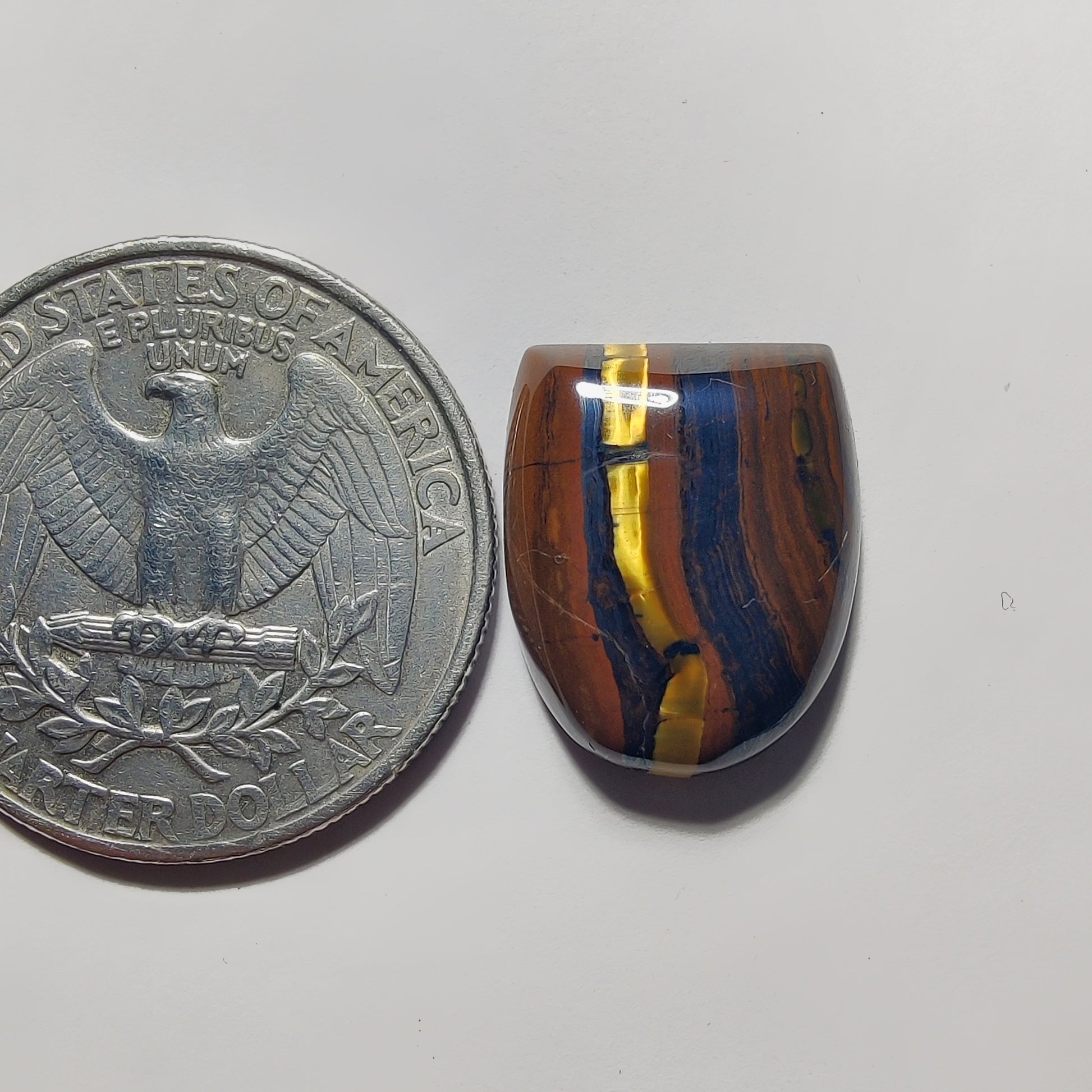 Iron Tiger gemstone cabochon - natural crystal healing stone for jewelry making by Gemivra