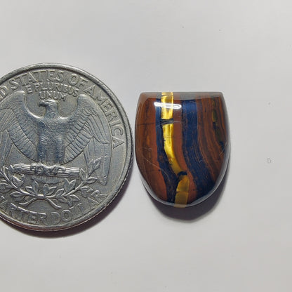 Iron Tiger gemstone cabochon - natural crystal healing stone for jewelry making by Gemivra