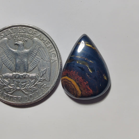 Iron Tiger gemstone cabochon - natural crystal healing stone for jewelry making by Gemivra