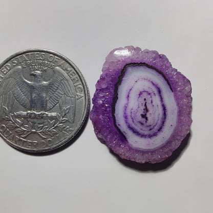 Dyed Solar Quartz gemstone cabochon - natural crystal healing stone for jewelry making by Gemivra