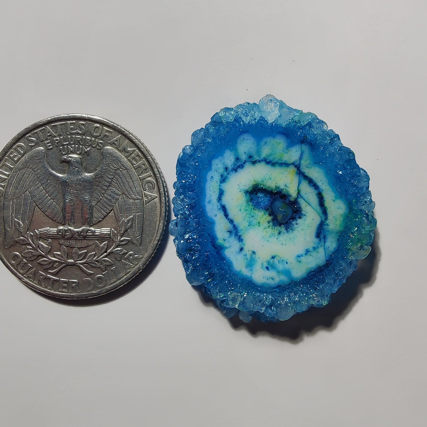 Dyed Solar Quartz gemstone cabochon - natural crystal healing stone for jewelry making by Gemivra