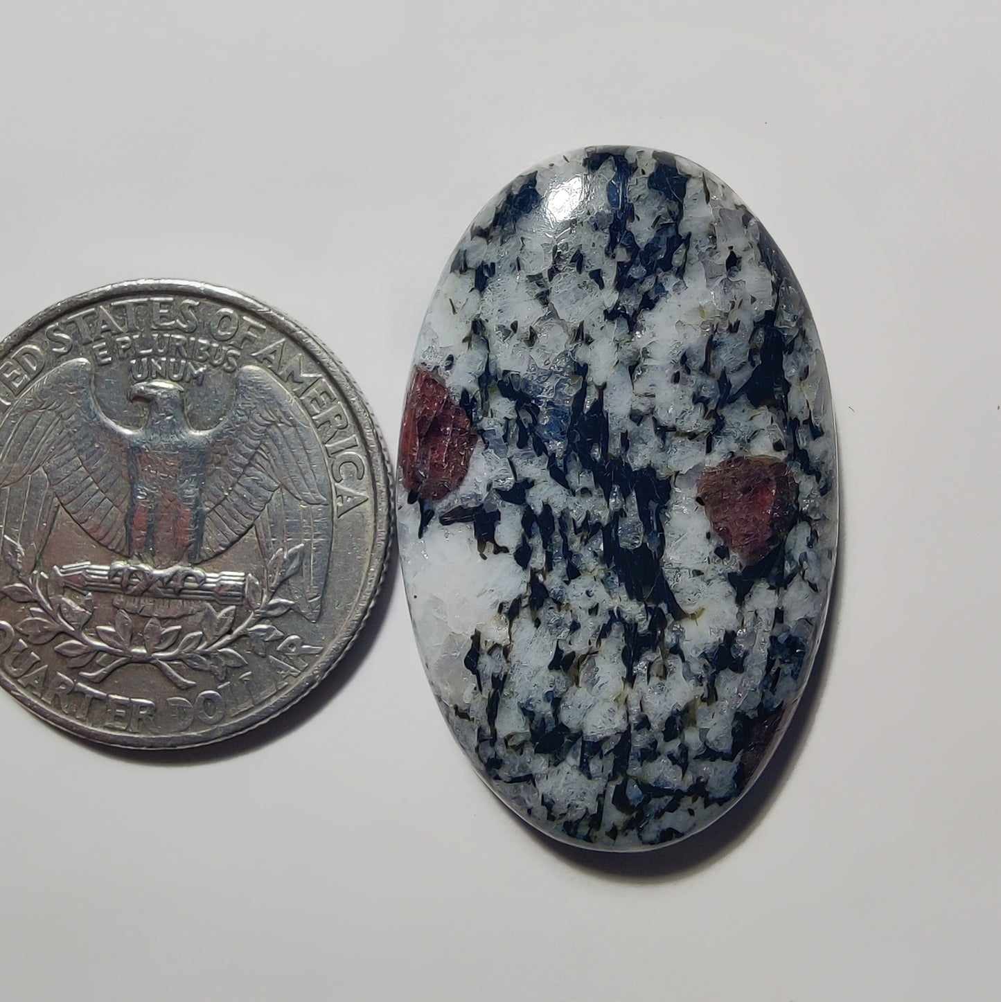 Ruby Fall gemstone cabochon - natural crystal healing stone for jewelry making by Gemivra