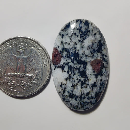 Ruby Fall gemstone cabochon - natural crystal healing stone for jewelry making by Gemivra