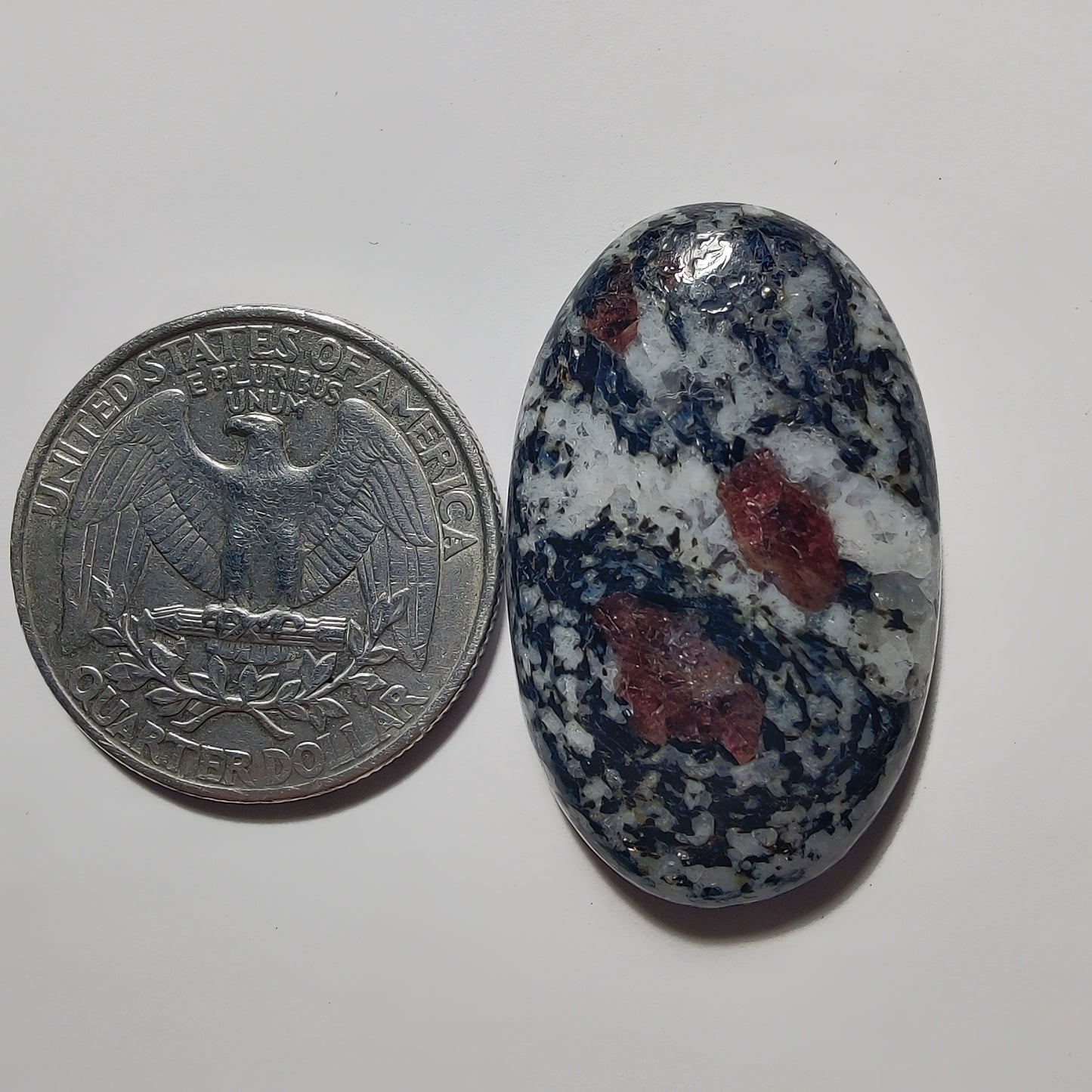 Ruby Fall gemstone cabochon - natural crystal healing stone for jewelry making by Gemivra