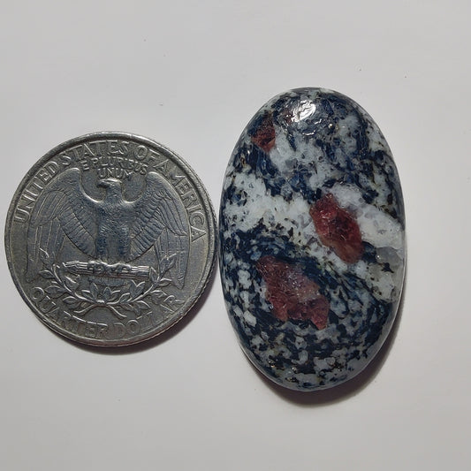 Ruby Fall gemstone cabochon - natural crystal healing stone for jewelry making by Gemivra