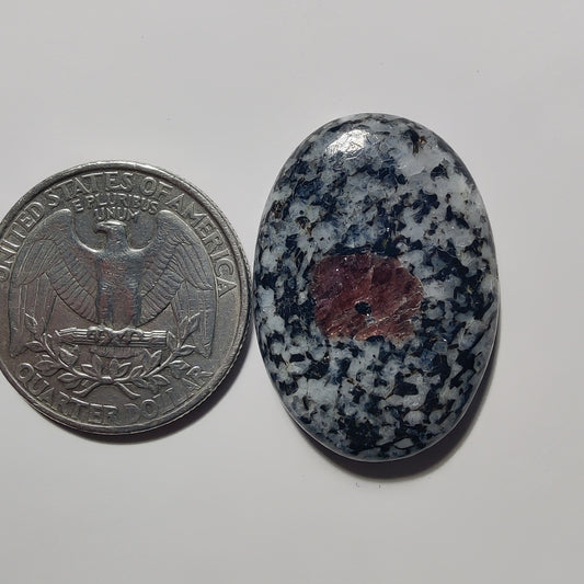 Ruby Fall gemstone cabochon - natural crystal healing stone for jewelry making by Gemivra