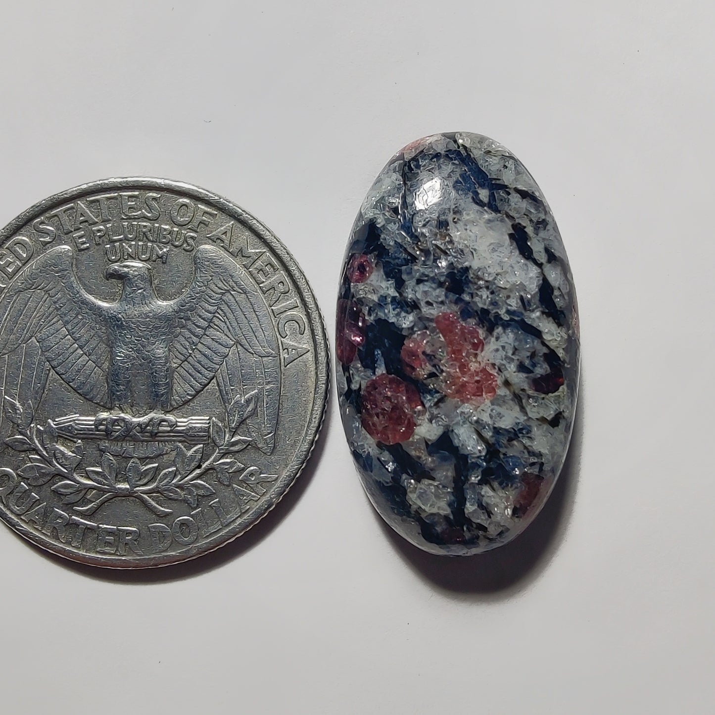 Ruby Fall gemstone cabochon - natural crystal healing stone for jewelry making by Gemivra