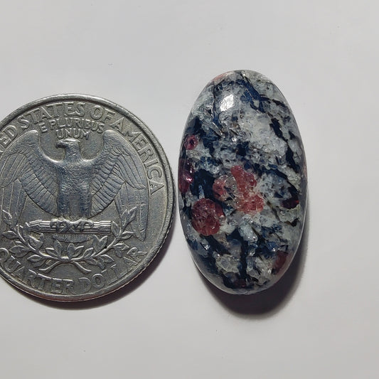 Ruby Fall gemstone cabochon - natural crystal healing stone for jewelry making by Gemivra