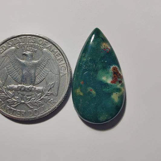 Bloodstone gemstone cabochon - natural crystal healing stone for jewelry making by Gemivra