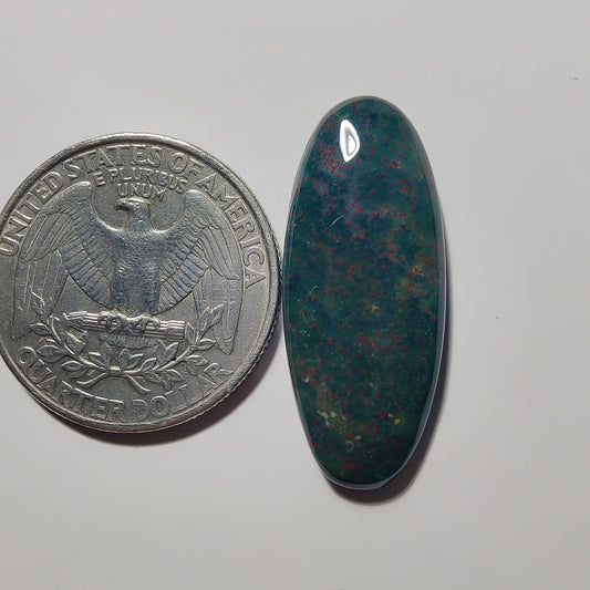 Bloodstone gemstone cabochon - natural crystal healing stone for jewelry making by Gemivra