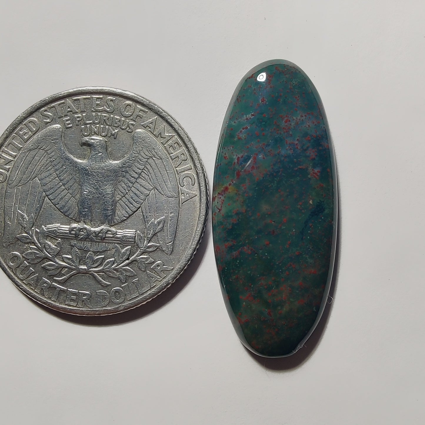 Bloodstone gemstone cabochon - natural crystal healing stone for jewelry making by Gemivra