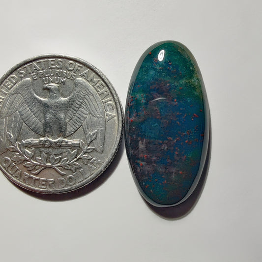Bloodstone gemstone cabochon - natural crystal healing stone for jewelry making by Gemivra