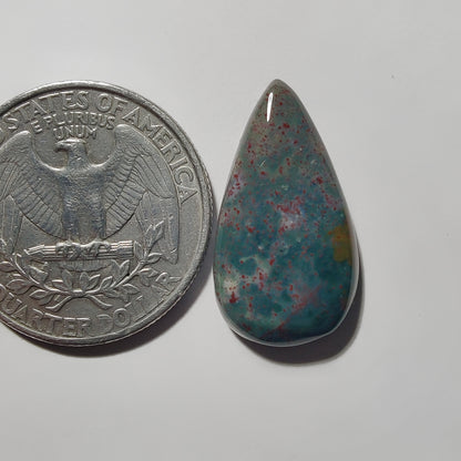 Bloodstone gemstone cabochon - natural crystal healing stone for jewelry making by Gemivra