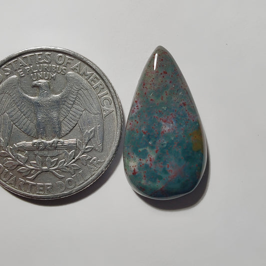 Bloodstone gemstone cabochon - natural crystal healing stone for jewelry making by Gemivra