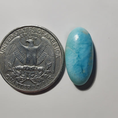 Larimar gemstone cabochon - natural crystal healing stone for jewelry making by Gemivra