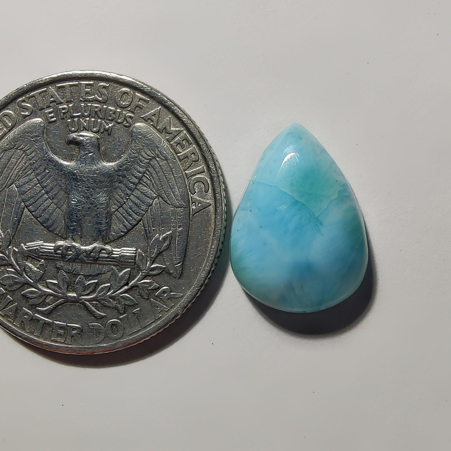 Larimar gemstone cabochon - natural crystal healing stone for jewelry making by Gemivra