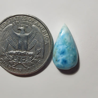 Larimar gemstone cabochon - natural crystal healing stone for jewelry making by Gemivra
