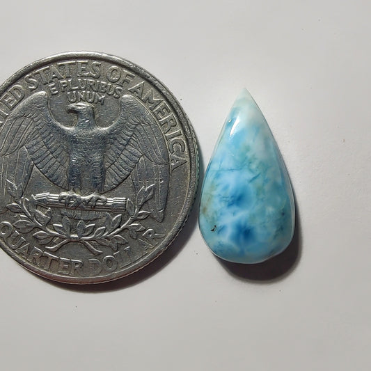 Larimar gemstone cabochon - natural crystal healing stone for jewelry making by Gemivra