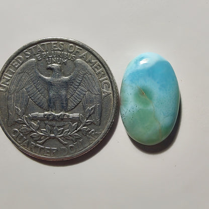 Larimar gemstone cabochon - natural crystal healing stone for jewelry making by Gemivra
