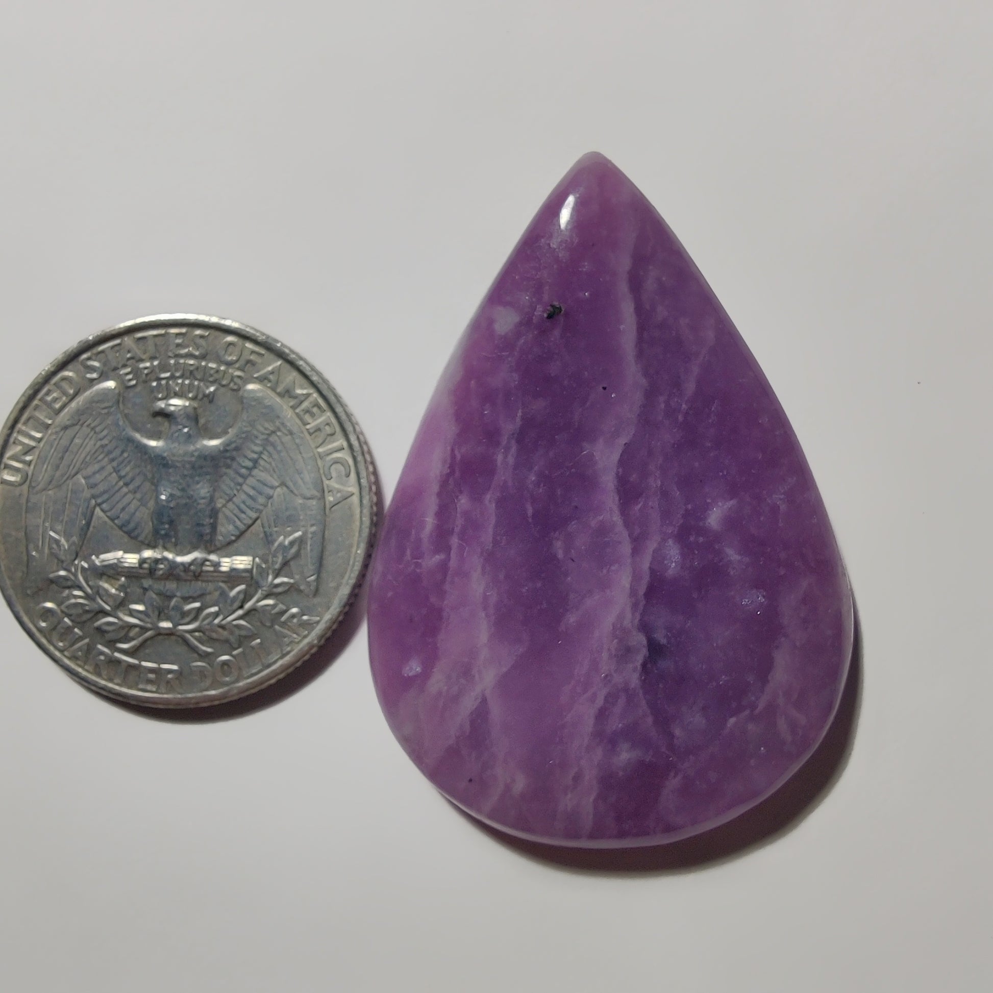 Purple Jade gemstone cabochon - natural crystal healing stone for jewelry making by Gemivra