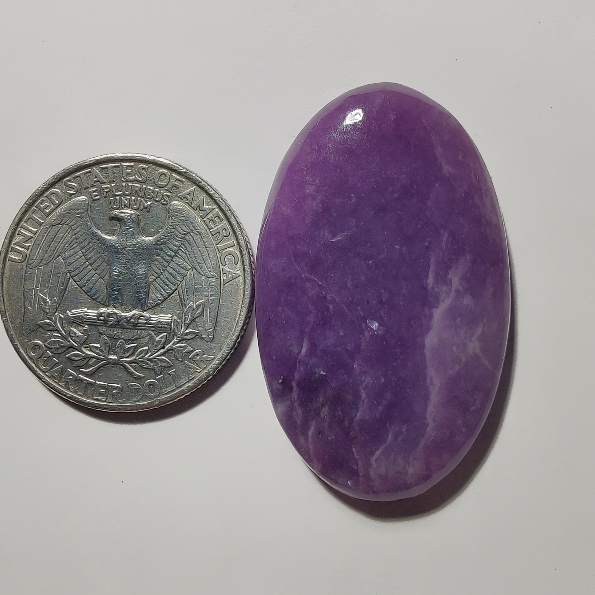 Purple Jade gemstone cabochon - natural crystal healing stone for jewelry making by Gemivra