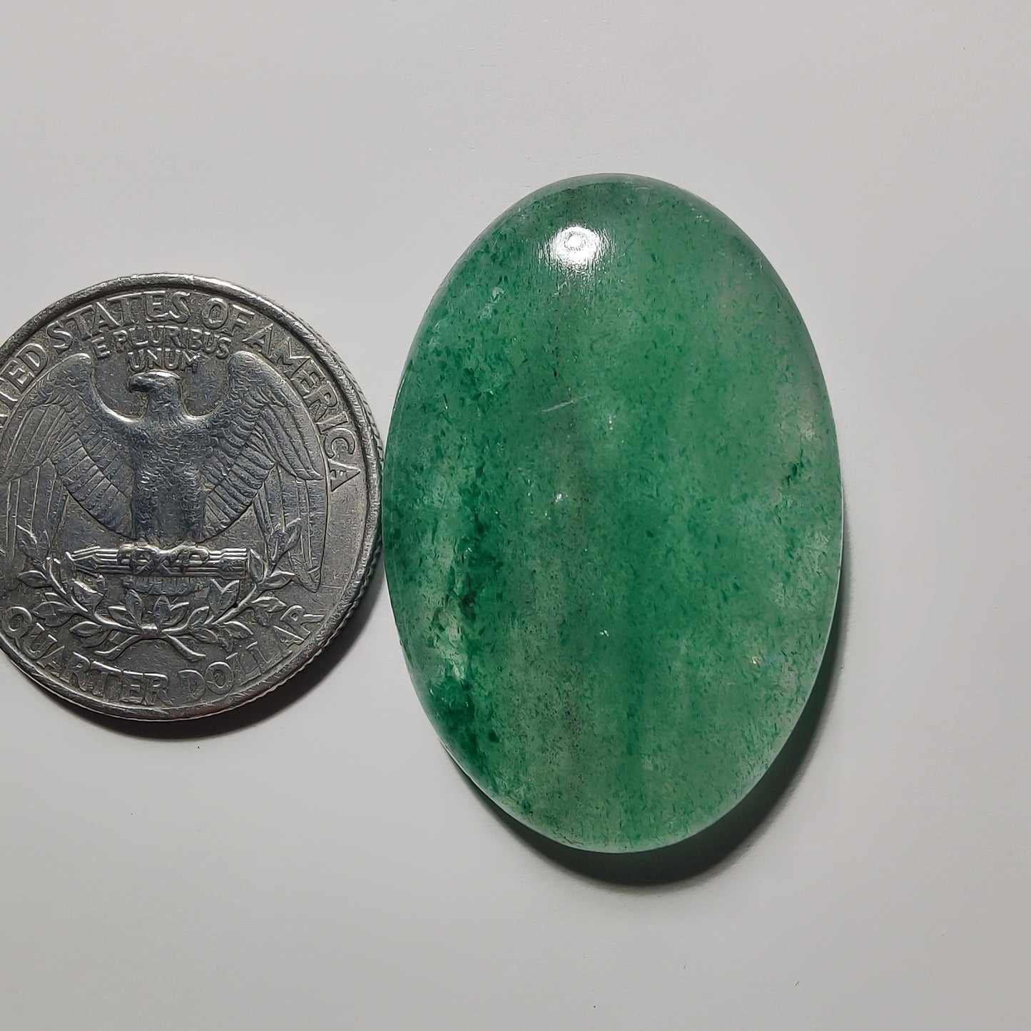 Green Aventurine gemstone cabochon - natural crystal healing stone for jewelry making by Gemivra