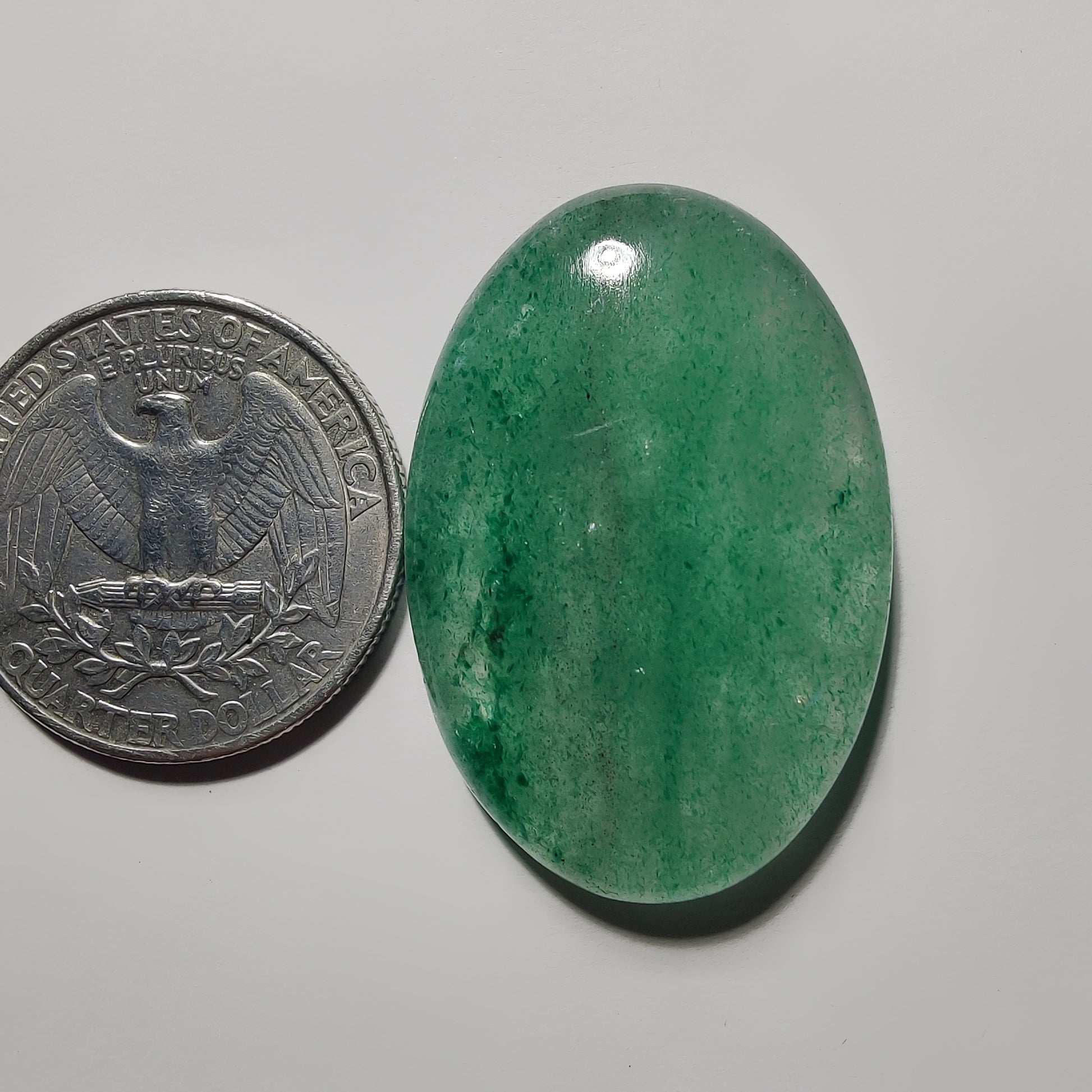 Green Aventurine gemstone cabochon - natural crystal healing stone for jewelry making by Gemivra