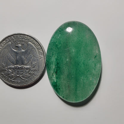 Green Aventurine gemstone cabochon - natural crystal healing stone for jewelry making by Gemivra
