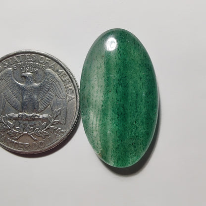 Green Aventurine gemstone cabochon - natural crystal healing stone for jewelry making by Gemivra
