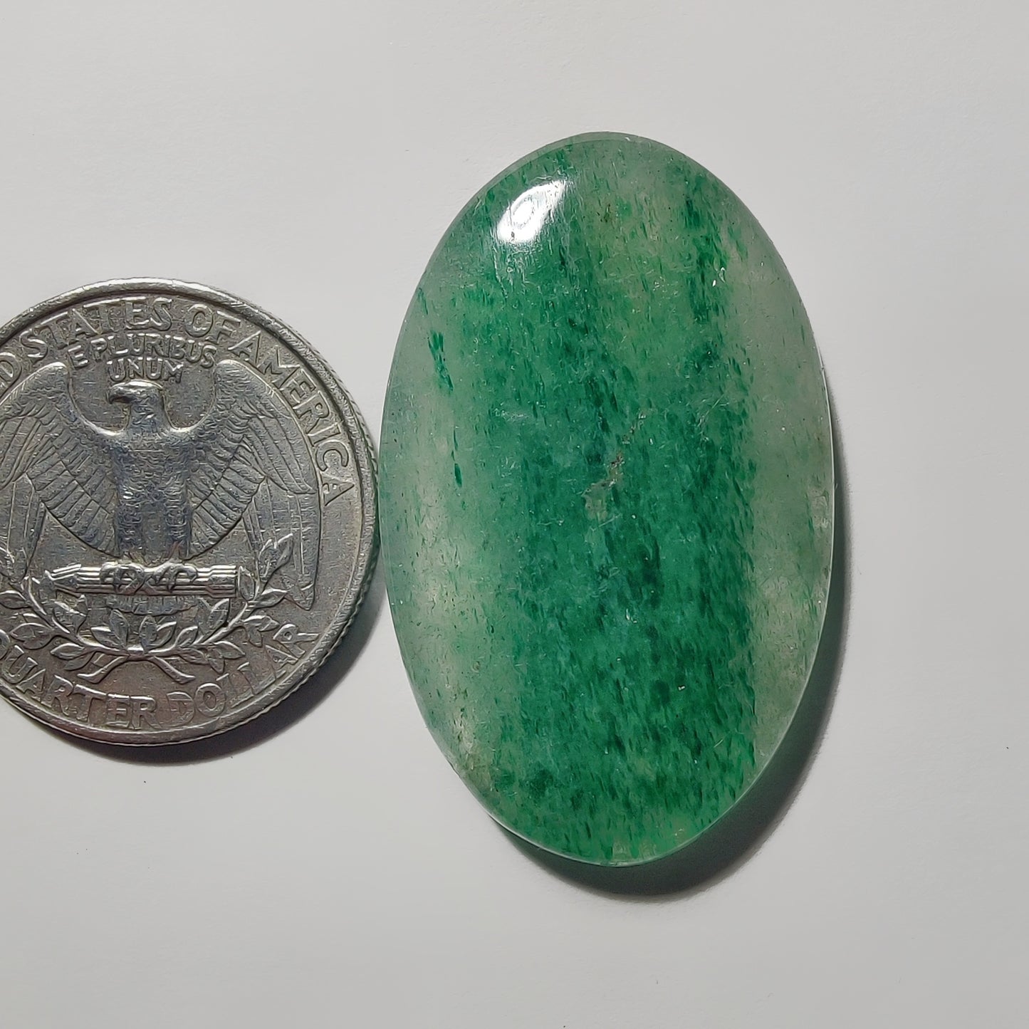 Green Aventurine gemstone cabochon - natural crystal healing stone for jewelry making by Gemivra