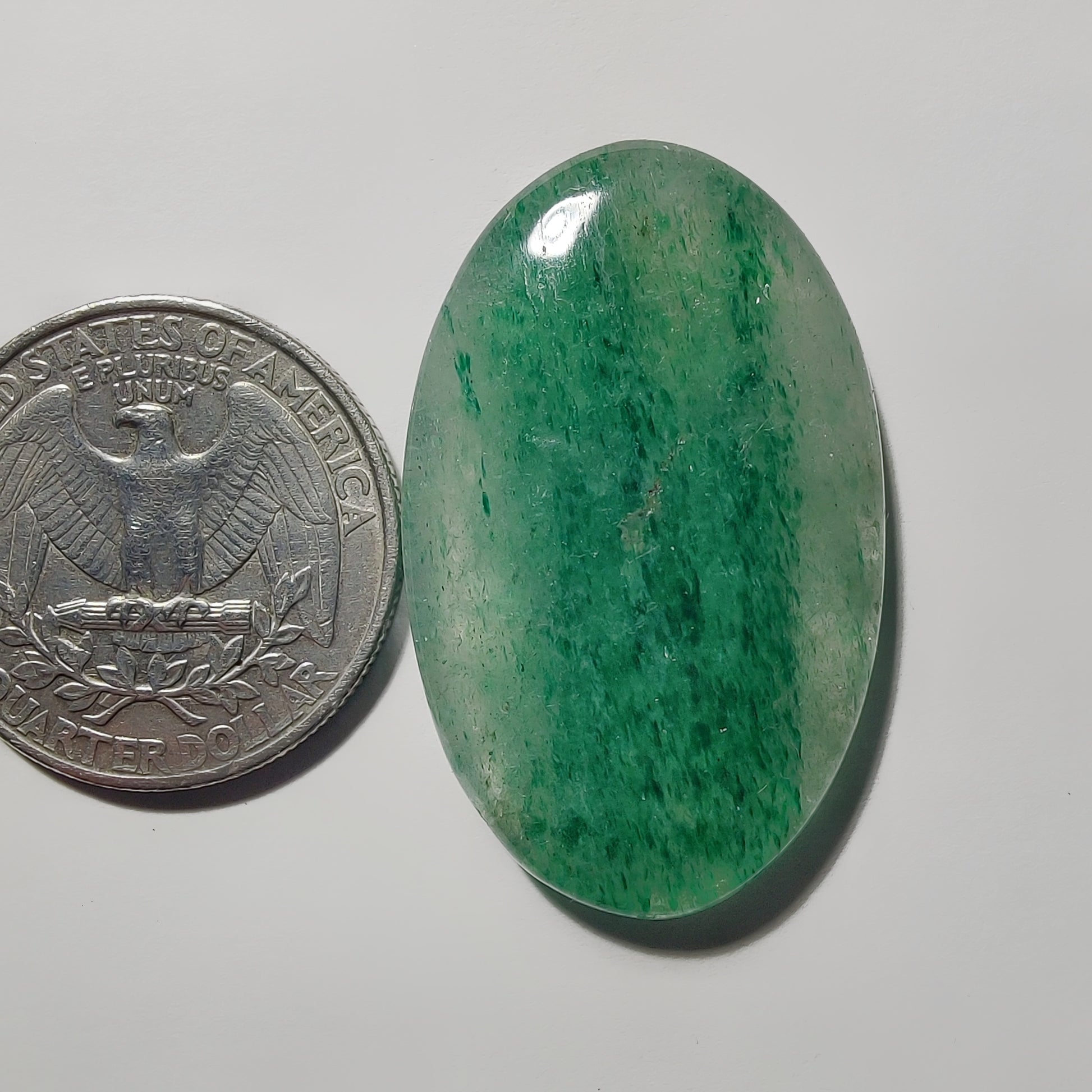 Green Aventurine gemstone cabochon - natural crystal healing stone for jewelry making by Gemivra