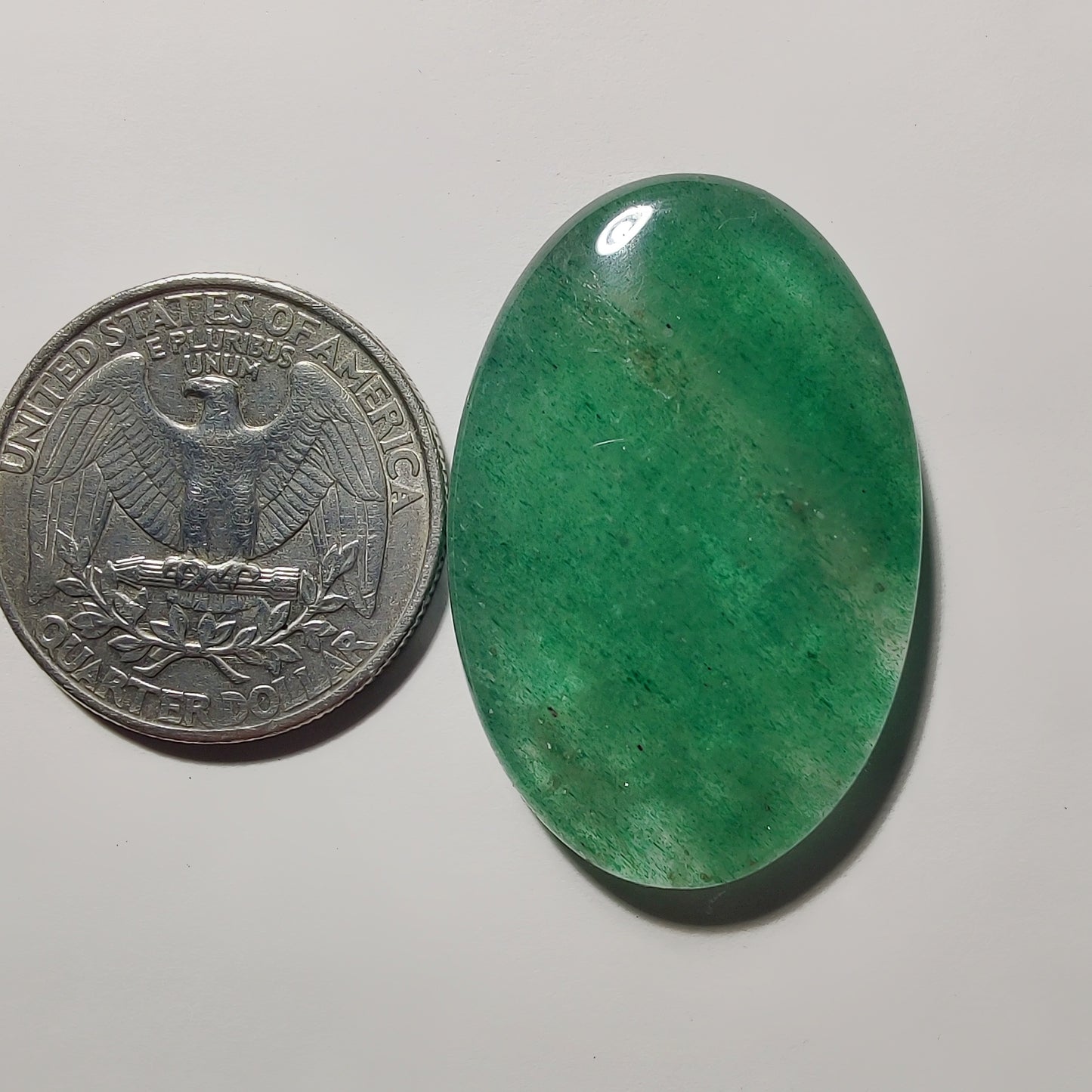 Green Aventurine gemstone cabochon - natural crystal healing stone for jewelry making by Gemivra