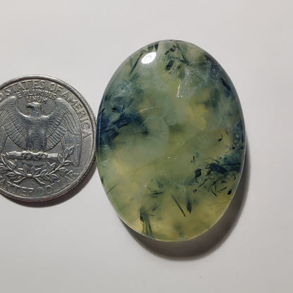 Prehnite gemstone cabochon - natural crystal healing stone for jewelry making by Gemivra