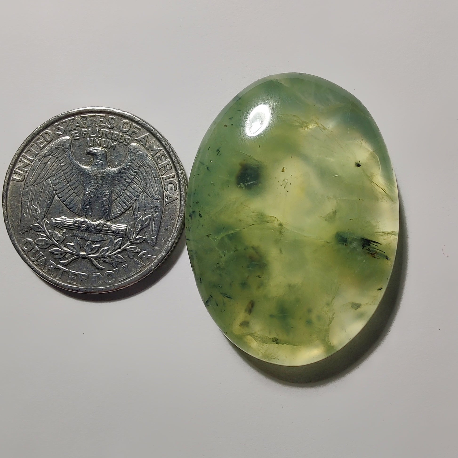 Prehnite gemstone cabochon - natural crystal healing stone for jewelry making by Gemivra