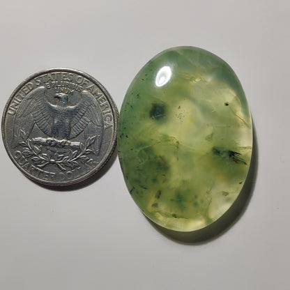 Prehnite gemstone cabochon - natural crystal healing stone for jewelry making by Gemivra