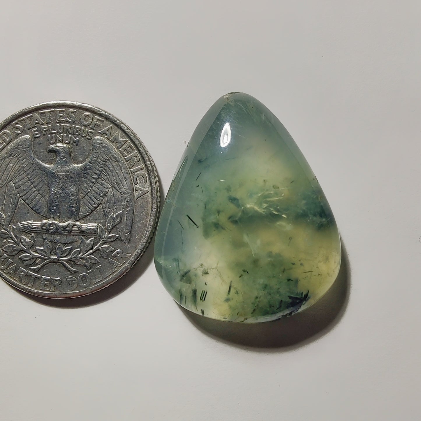 Prehnite gemstone cabochon - natural crystal healing stone for jewelry making by Gemivra