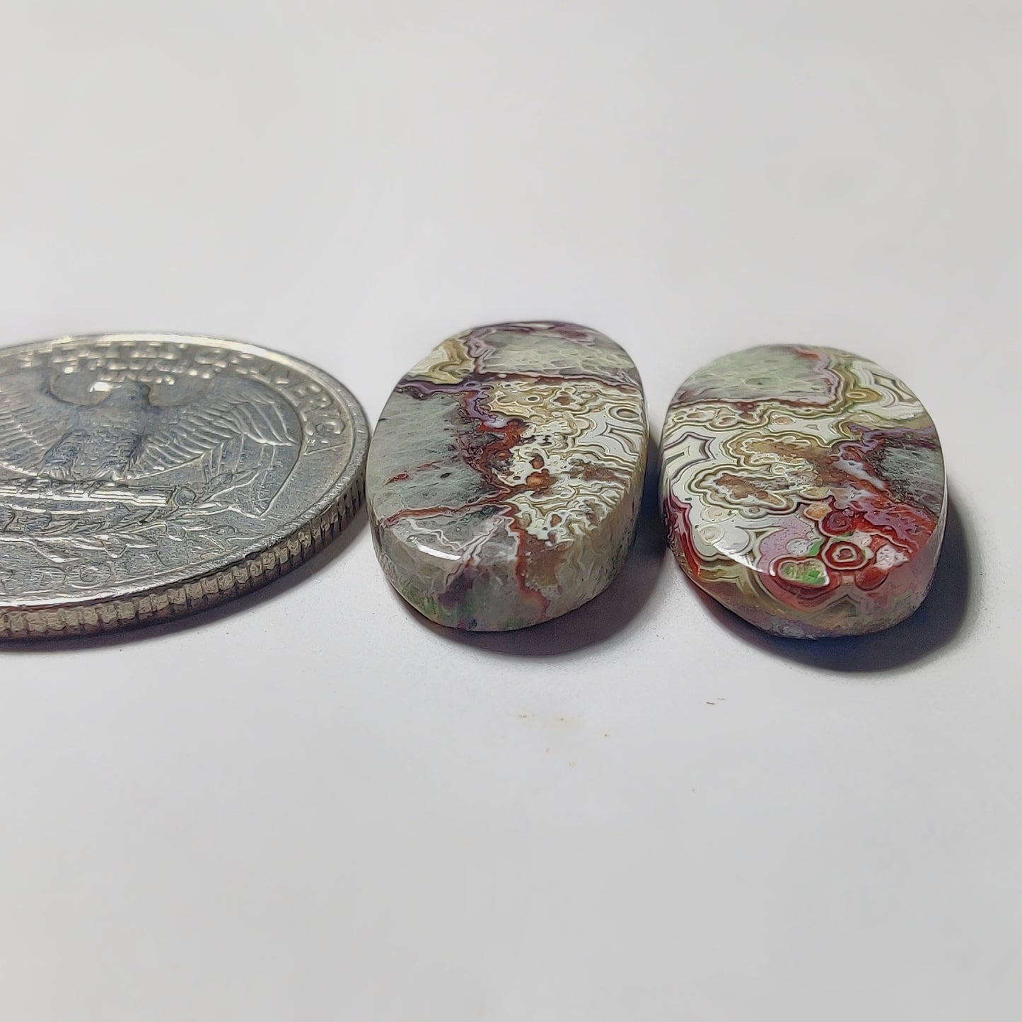 Crazy Lace Agate Pair