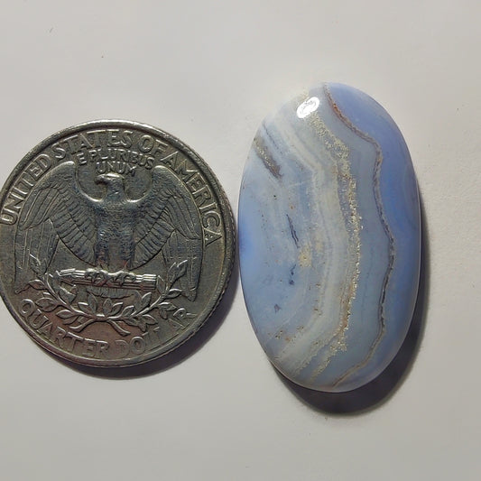 Blue Lace Agate gemstone cabochon - natural crystal healing stone for jewelry making by Gemivra