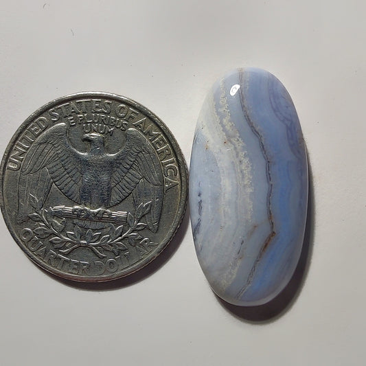 Blue Lace Agate gemstone cabochon - natural crystal healing stone for jewelry making by Gemivra