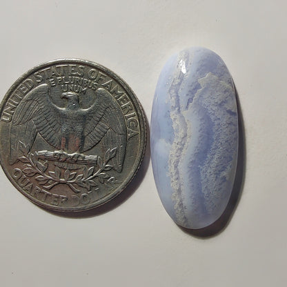 Blue Lace Agate gemstone cabochon - natural crystal healing stone for jewelry making by Gemivra