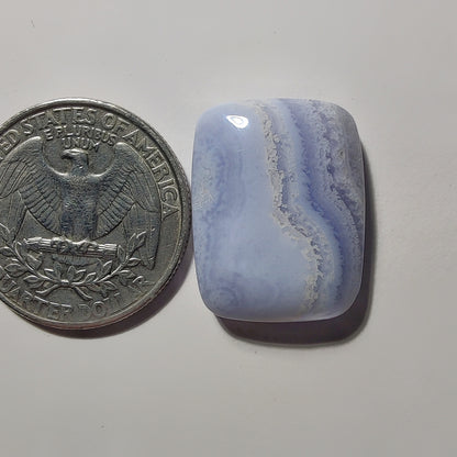 Blue Lace Agate gemstone cabochon - natural crystal healing stone for jewelry making by Gemivra