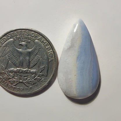 Blue Lace Agate gemstone cabochon - natural crystal healing stone for jewelry making by Gemivra