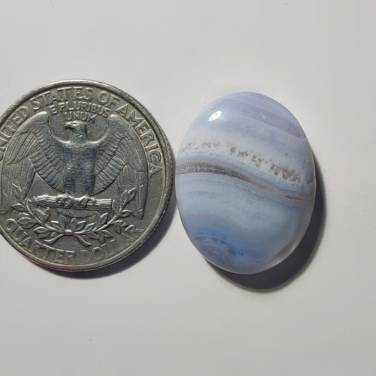 Blue Lace Agate gemstone cabochon - natural crystal healing stone for jewelry making by Gemivra