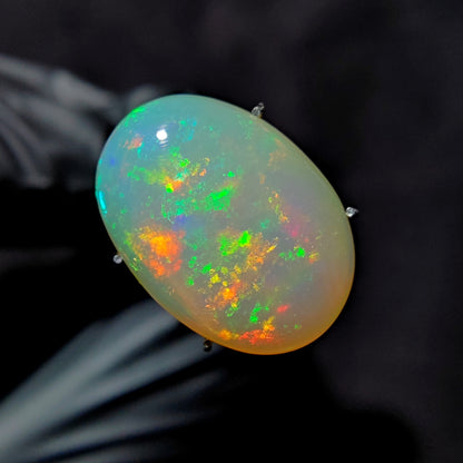Ethiopian Opal gemstone cabochon - natural crystal healing stone for jewelry making by Gemivra