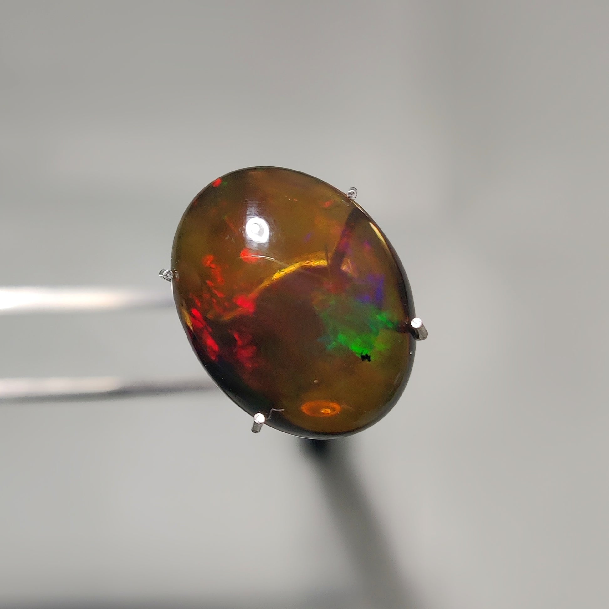 Natural Black Ethiopian Opal Cabochon gemstone cabochon - natural crystal healing stone for jewelry making by Gemivra