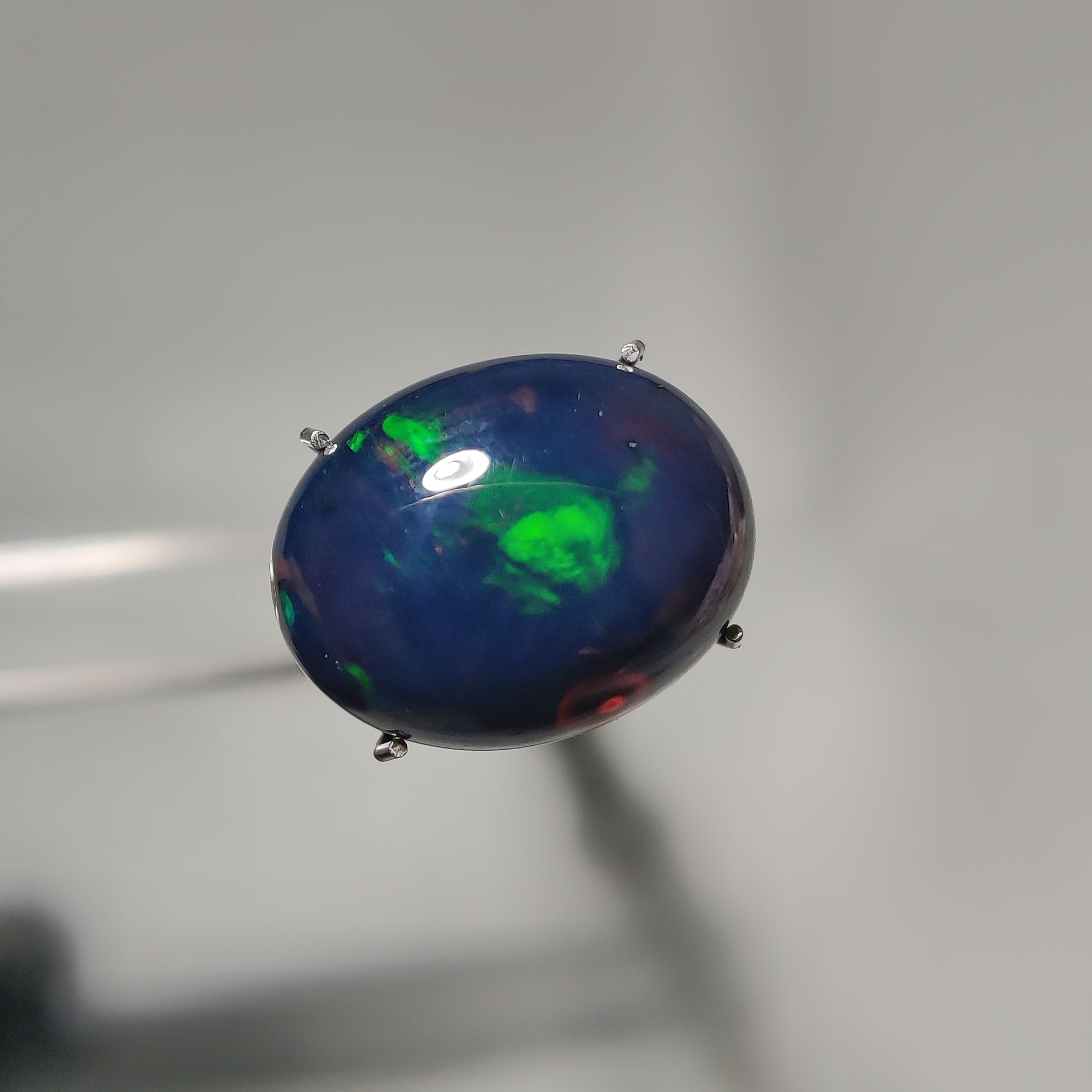 Natural Black Ethiopian Opal Cabochon gemstone cabochon - natural crystal healing stone for jewelry making by Gemivra