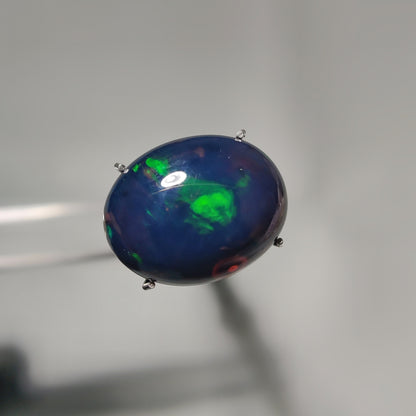 Natural Black Ethiopian Opal Cabochon gemstone cabochon - natural crystal healing stone for jewelry making by Gemivra