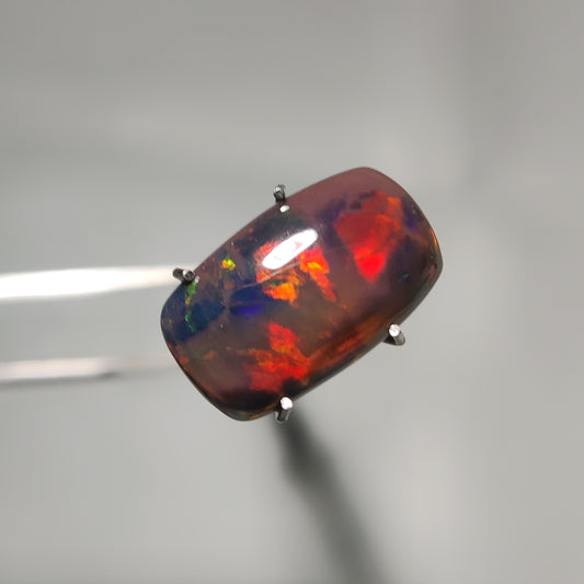 Natural Black Ethiopian Opal Cabochon gemstone cabochon - natural crystal healing stone for jewelry making by Gemivra